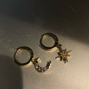 star and moon earrings